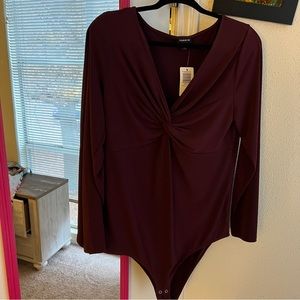 Torrid maroon bodysuit, size 0. NWT